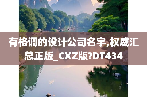 有格调的设计公司名字,权威汇总正版_CXZ版?DT434