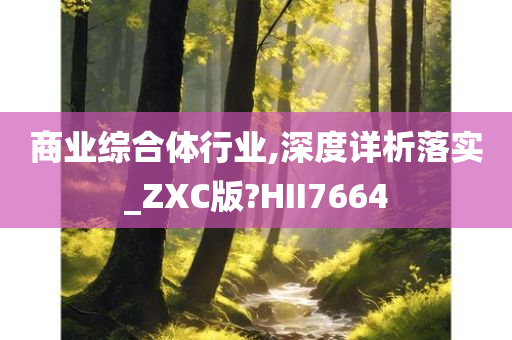 商业综合体行业,深度详析落实_ZXC版?HII7664