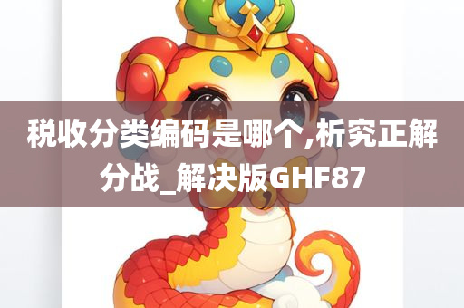 税收分类编码是哪个,析究正解分战_解决版GHF87