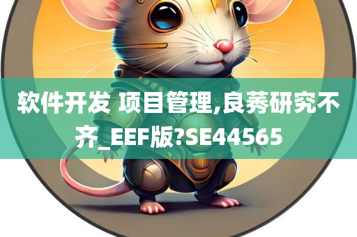 软件开发 项目管理,良莠研究不齐_EEF版?SE44565