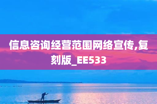 信息咨询经营范围网络宣传,复刻版_EE533