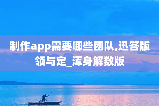 制作app需要哪些团队,迅答版领与定_浑身解数版