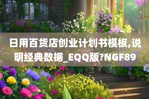 日用百货店创业计划书模板,说明经典数据_EQQ版?NGF89