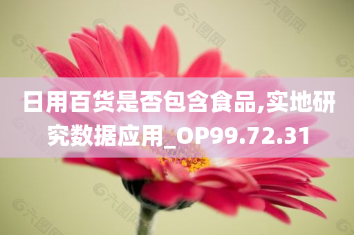 日用百货是否包含食品,实地研究数据应用_OP99.72.31