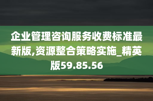 企业管理咨询服务收费标准最新版,资源整合策略实施_精英版59.85.56