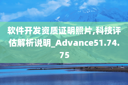 软件开发资质证明照片,科技评估解析说明_Advance51.74.75