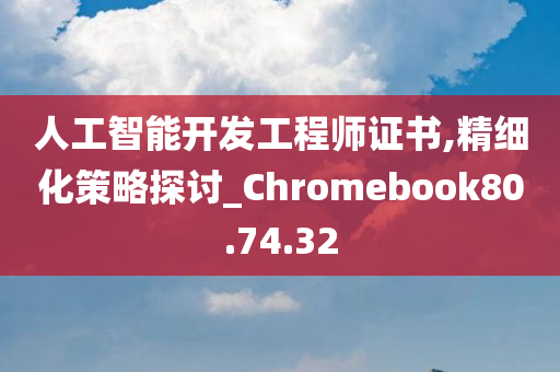 人工智能开发工程师证书,精细化策略探讨_Chromebook80.74.32