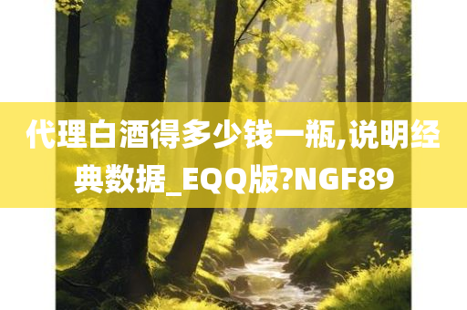 代理白酒得多少钱一瓶,说明经典数据_EQQ版?NGF89