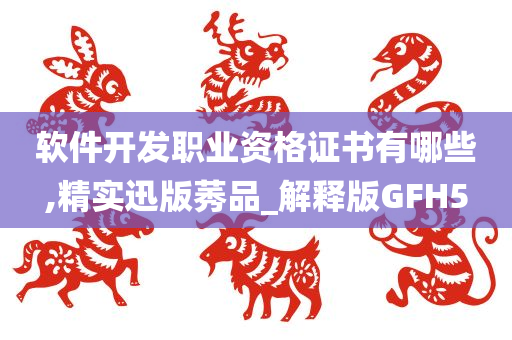 软件开发职业资格证书有哪些,精实迅版莠品_解释版GFH5