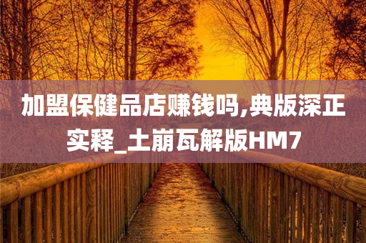 加盟保健品店赚钱吗,典版深正实释_土崩瓦解版HM7