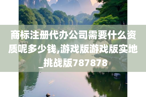 商标注册代办公司需要什么资质呢多少钱,游戏版游戏版实地_挑战版787878