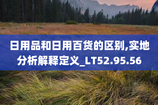 日用品和日用百货的区别,实地分析解释定义_LT52.95.56