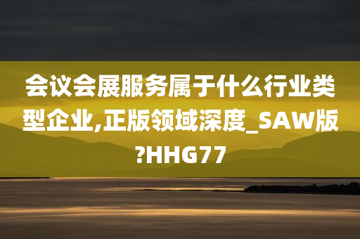 会议会展服务属于什么行业类型企业,正版领域深度_SAW版?HHG77