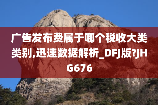 广告发布费属于哪个税收大类类别,迅速数据解析_DFJ版?JHG676