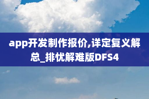 app开发制作报价,详定复义解总_排忧解难版DFS4