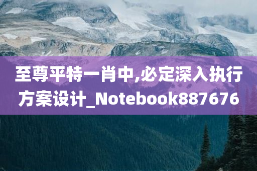 至尊平特一肖中,必定深入执行方案设计_Notebook887676