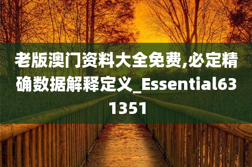 老版澳门资料大全免费,必定精确数据解释定义_Essential631351