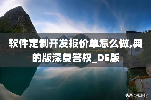 软件定制开发报价单怎么做,典的版深复答权_DE版