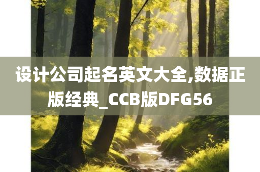 设计公司起名英文大全,数据正版经典_CCB版DFG56