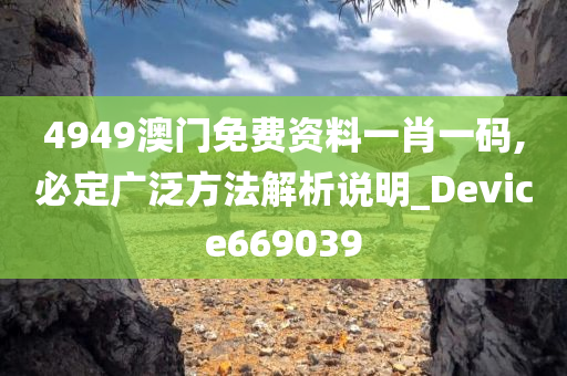 4949澳门免费资料一肖一码,必定广泛方法解析说明_Device669039