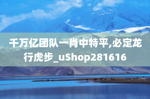 千万亿团队一肖中特平,必定龙行虎步_uShop281616