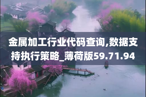 金属加工行业代码查询,数据支持执行策略_薄荷版59.71.94