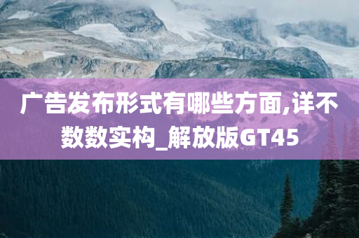 广告发布形式有哪些方面,详不数数实构_解放版GT45