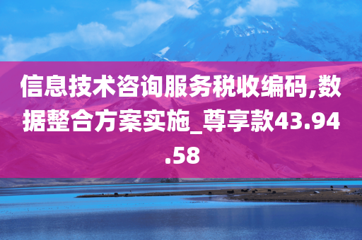 信息技术咨询服务税收编码,数据整合方案实施_尊享款43.94.58