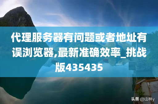 代理服务器有问题或者地址有误浏览器,最新准确效率_挑战版435435