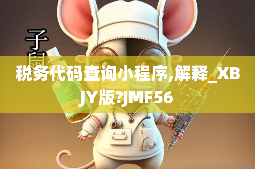 税务代码查询小程序,解释_XBJY版?JMF56