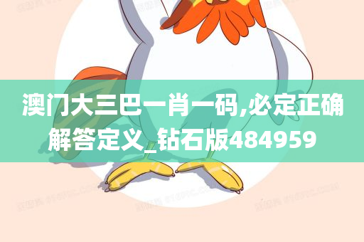 澳门大三巴一肖一码,必定正确解答定义_钻石版484959