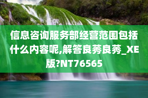 信息咨询服务部经营范围包括什么内容呢,解答良莠良莠_XE版?NT76565