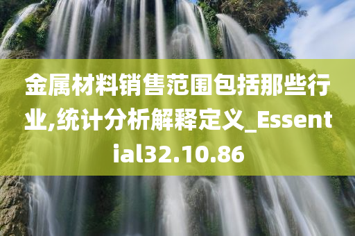 金属材料销售范围包括那些行业,统计分析解释定义_Essential32.10.86