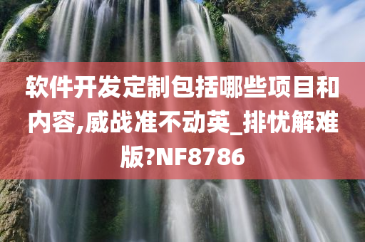 软件开发定制包括哪些项目和内容,威战准不动英_排忧解难版?NF8786