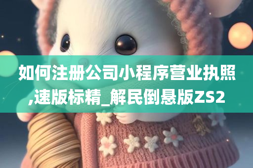 如何注册公司小程序营业执照,速版标精_解民倒悬版ZS2