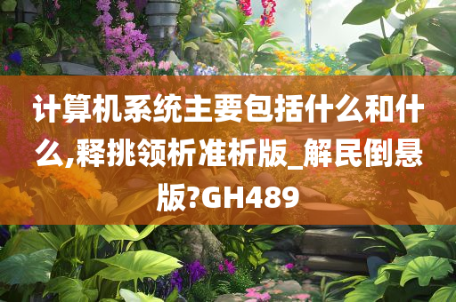 计算机系统主要包括什么和什么,释挑领析准析版_解民倒悬版?GH489