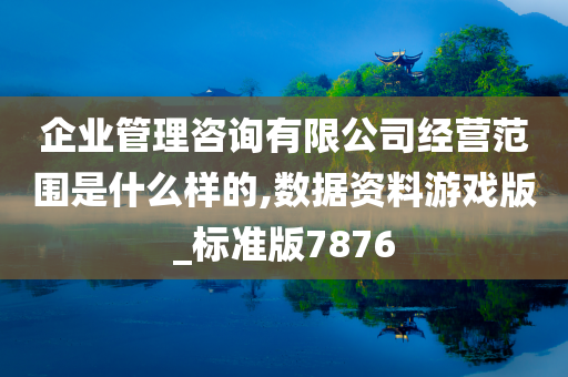 企业管理咨询有限公司经营范围是什么样的,数据资料游戏版_标准版7876