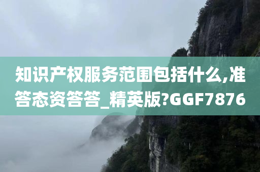 知识产权服务范围包括什么,准答态资答答_精英版?GGF7876