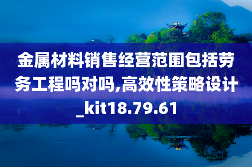 金属材料销售经营范围包括劳务工程吗对吗,高效性策略设计_kit18.79.61