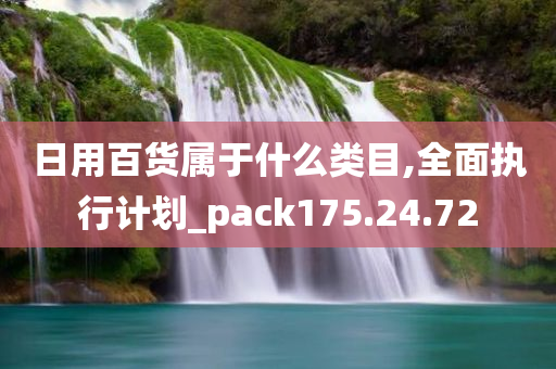 日用百货属于什么类目,全面执行计划_pack175.24.72