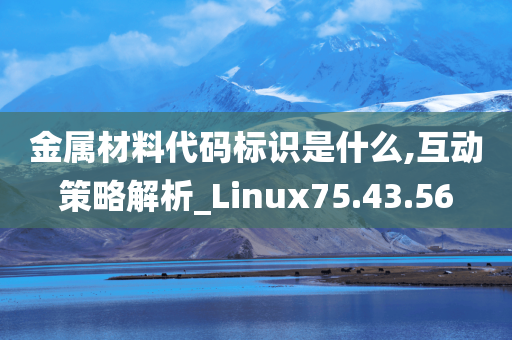 金属材料代码标识是什么,互动策略解析_Linux75.43.56