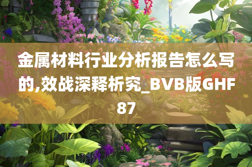 金属材料行业分析报告怎么写的,效战深释析究_BVB版GHF87