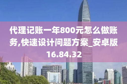 代理记账一年800元怎么做账务,快速设计问题方案_安卓版16.84.32