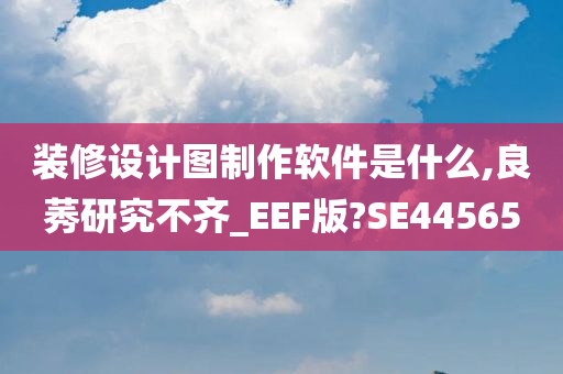 装修设计图制作软件是什么,良莠研究不齐_EEF版?SE44565