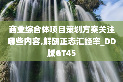 商业综合体项目策划方案关注哪些内容,解研正态汇经率_DD版GT45