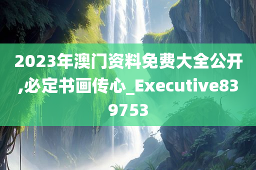 2023年澳门资料免费大全公开,必定书画传心_Executive839753