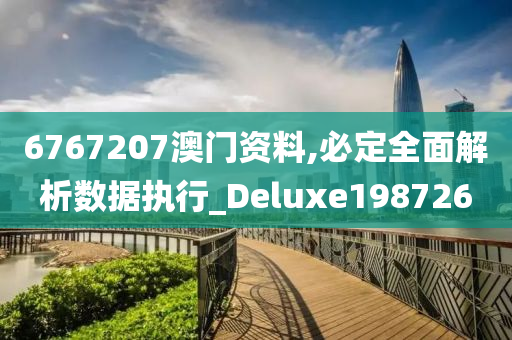 6767207澳门资料,必定全面解析数据执行_Deluxe198726