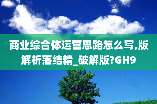 商业综合体运营思路怎么写,版解析落结精_破解版?GH9