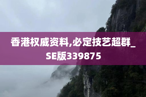 香港权威资料,必定技艺超群_SE版339875