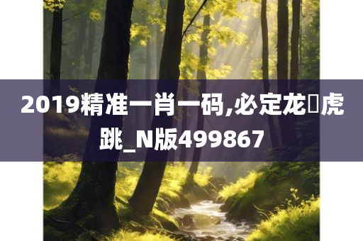 2019精准一肖一码,必定龙拏虎跳_N版499867